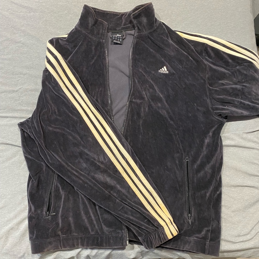 Addidas vintage suede coach jacket